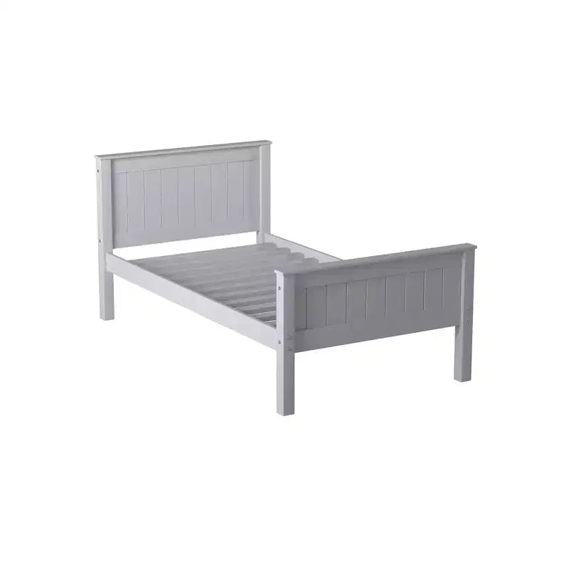 Struttura letto a piattaforma, grigio tortora – Singolo