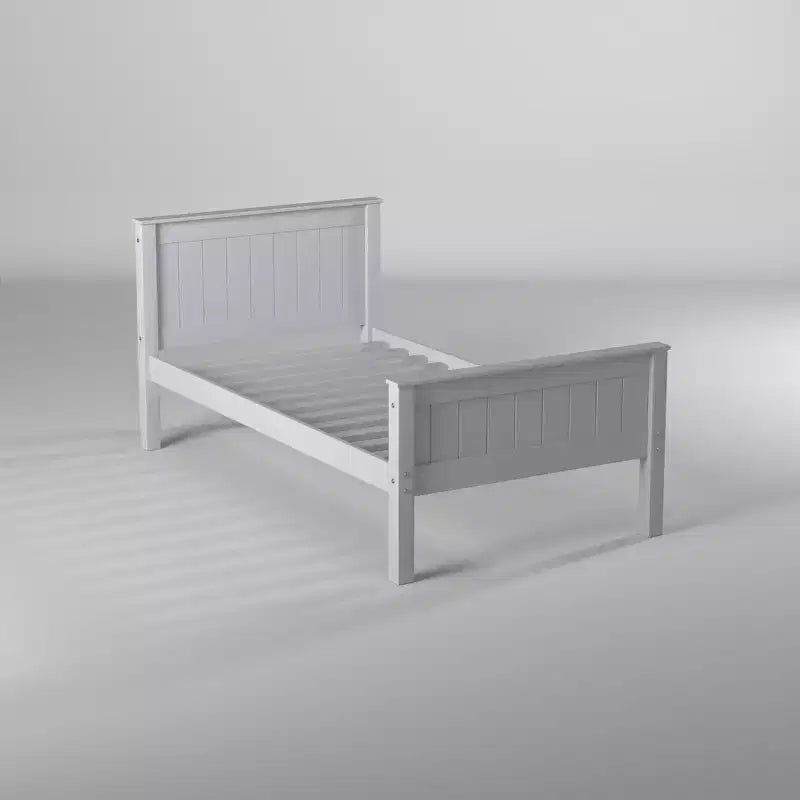 Struttura letto a piattaforma, grigio tortora – Singolo