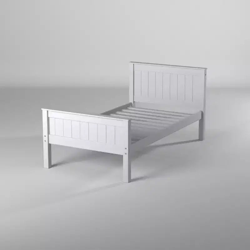 Struttura letto a piattaforma, grigio tortora – Singolo
