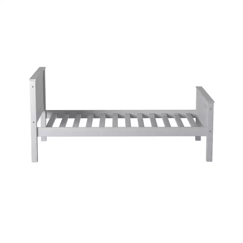 Struttura letto a piattaforma, grigio tortora – Singolo