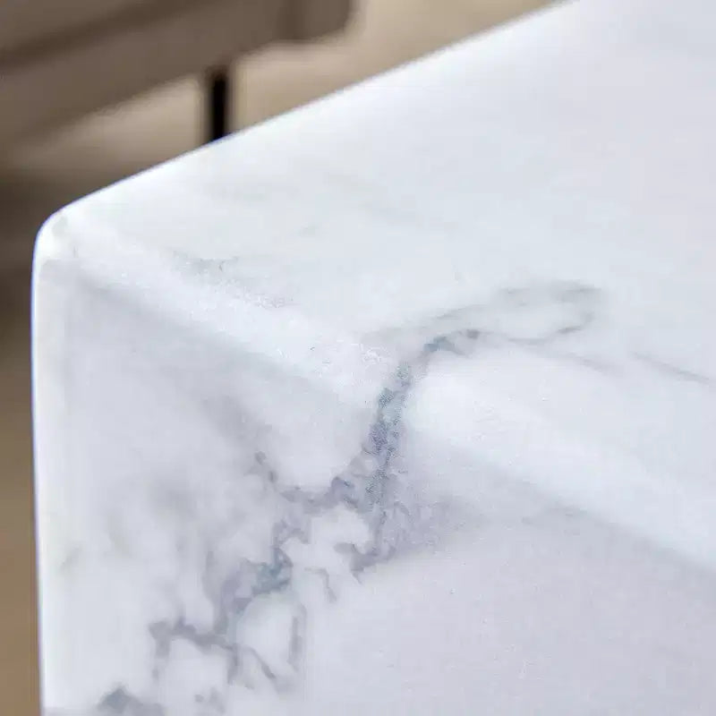 Tavolino da caffè rettangolare da 43" – Nero / Grigio / Noce / Bianco / Legno | Base a doppio piedistallo