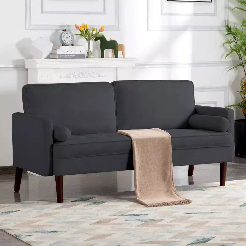 Divanetto moderno, 65", imbottito, a 2 posti