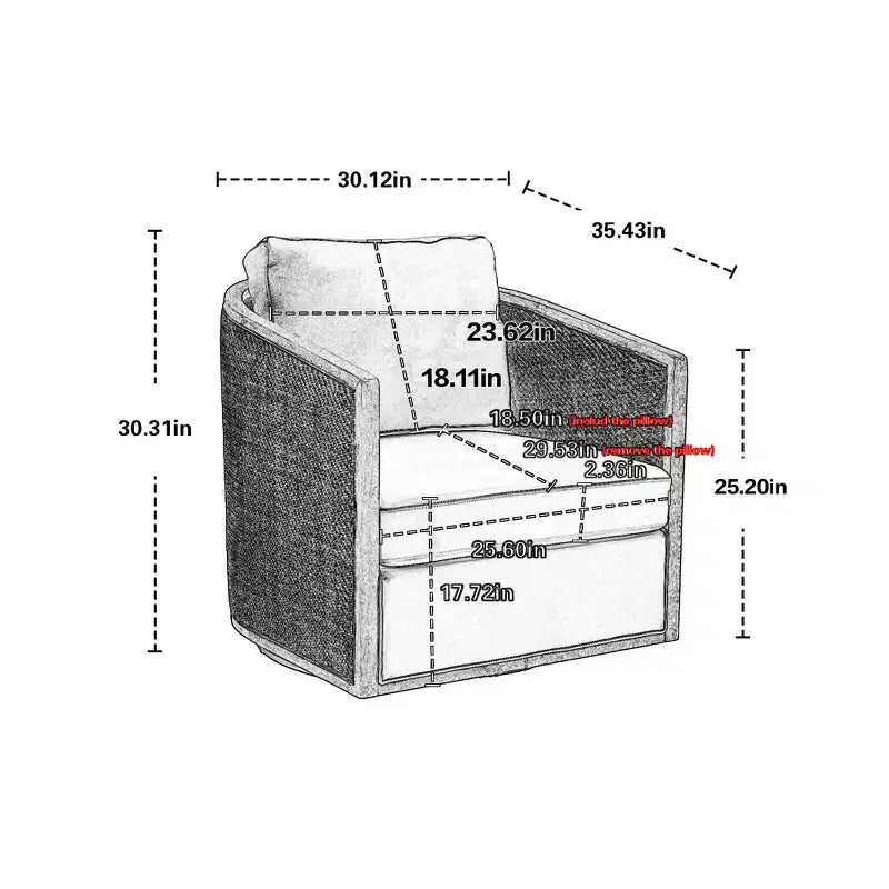 Divanetto moderno, 65", imbottito, a 2 posti