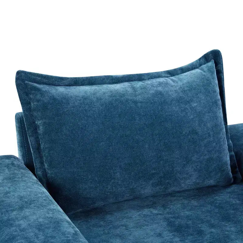 Poltrona in ciniglia – Nero / Blu / Verde, imbottita, 1 posto
