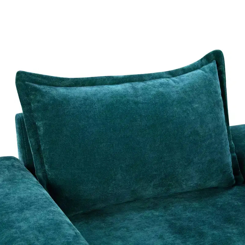 Poltrona in ciniglia – Nero / Blu / Verde, imbottita, 1 posto