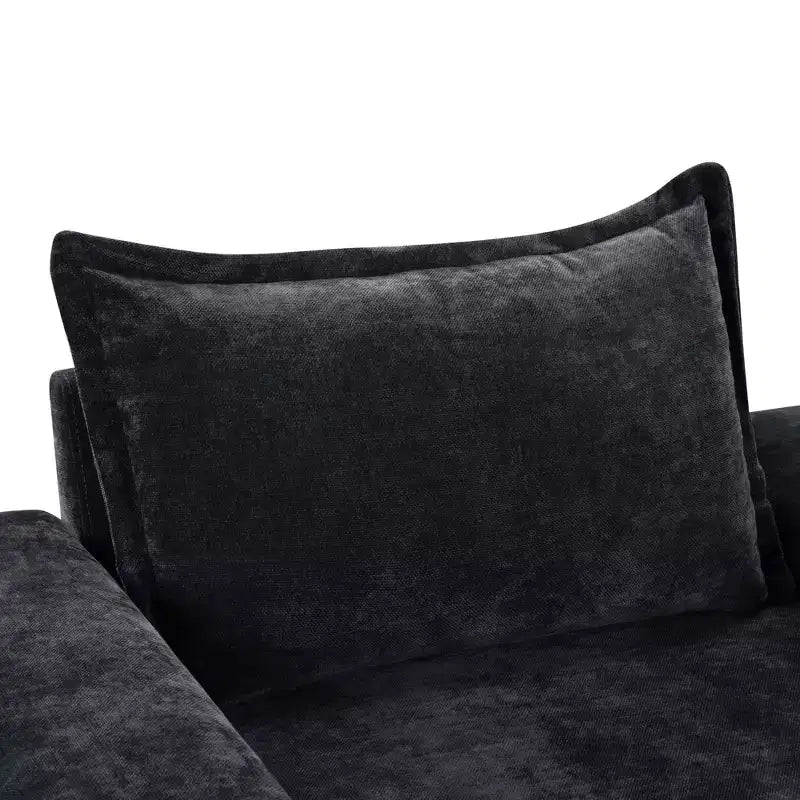 Poltrona in ciniglia – Nero / Blu / Verde, imbottita, 1 posto