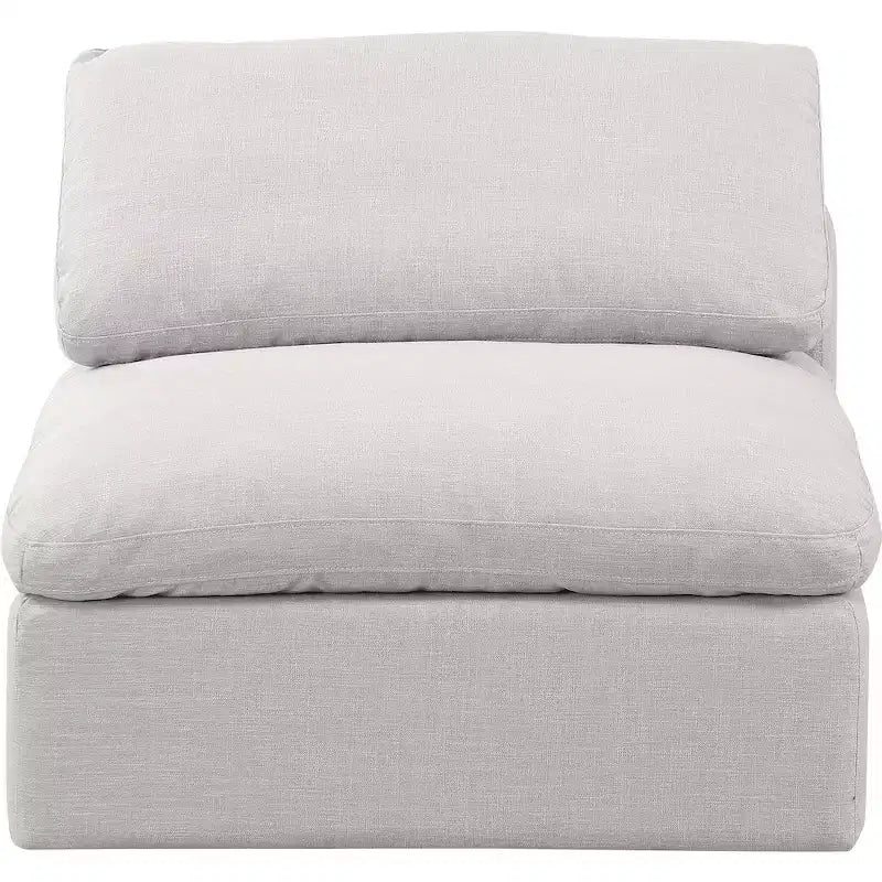 Poltroncina senza braccioli in lino, un posto – Nera / Crema / Grigia / Blu Navy / Bianca