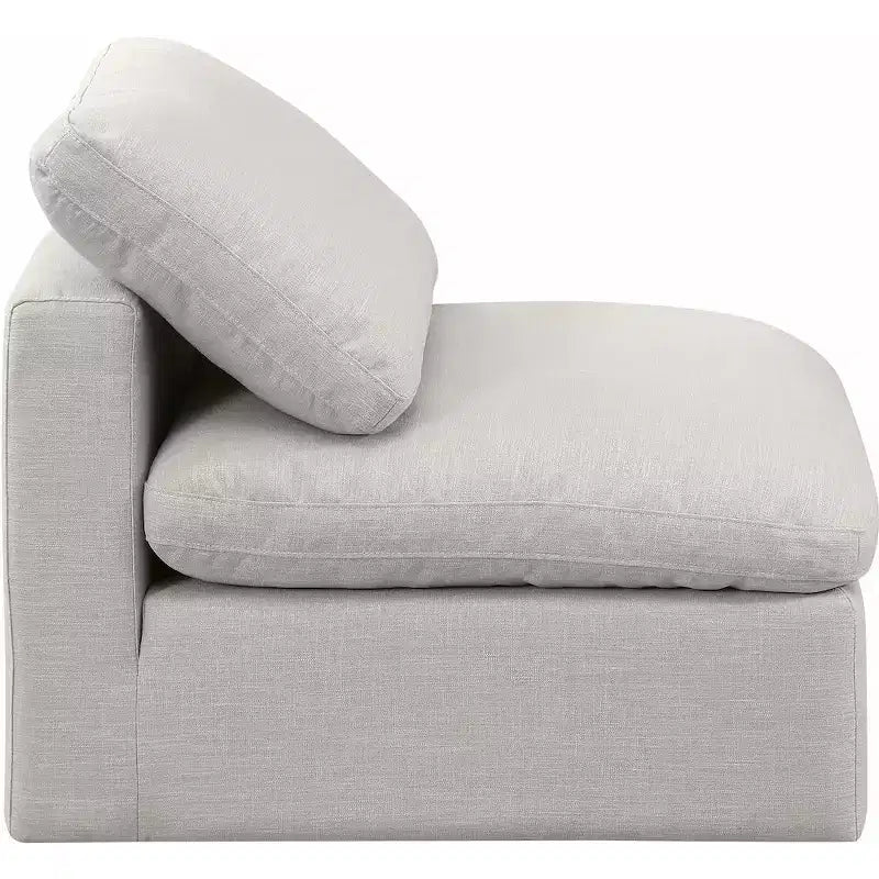 Poltroncina senza braccioli in lino, un posto – Nera / Crema / Grigia / Blu Navy / Bianca