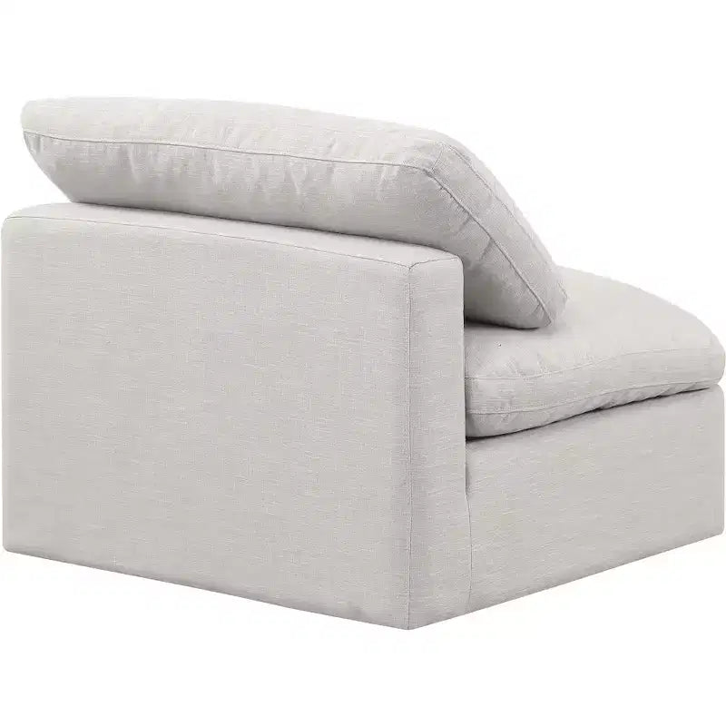 Poltroncina senza braccioli in lino, un posto – Nera / Crema / Grigia / Blu Navy / Bianca