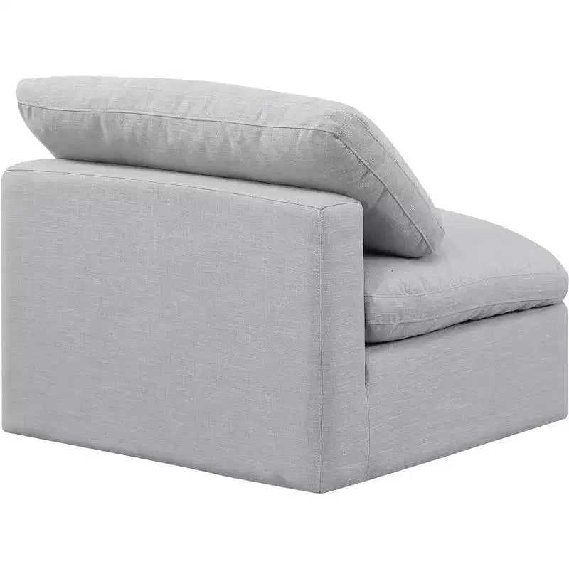 Poltroncina senza braccioli in lino, un posto – Nera / Crema / Grigia / Blu Navy / Bianca