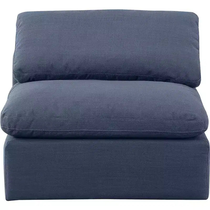 Poltroncina senza braccioli in lino, un posto – Nera / Crema / Grigia / Blu Navy / Bianca