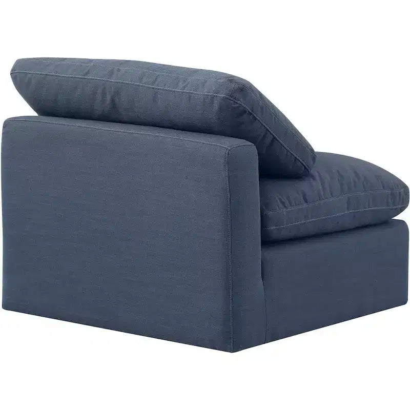 Poltroncina senza braccioli in lino, un posto – Nera / Crema / Grigia / Blu Navy / Bianca