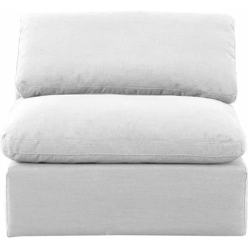 Poltroncina senza braccioli in lino, un posto – Nera / Crema / Grigia / Blu Navy / Bianca