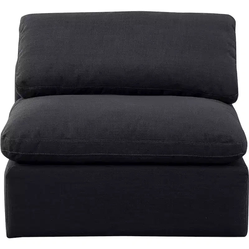 Poltroncina senza braccioli in lino, un posto – Nera / Crema / Grigia / Blu Navy / Bianca