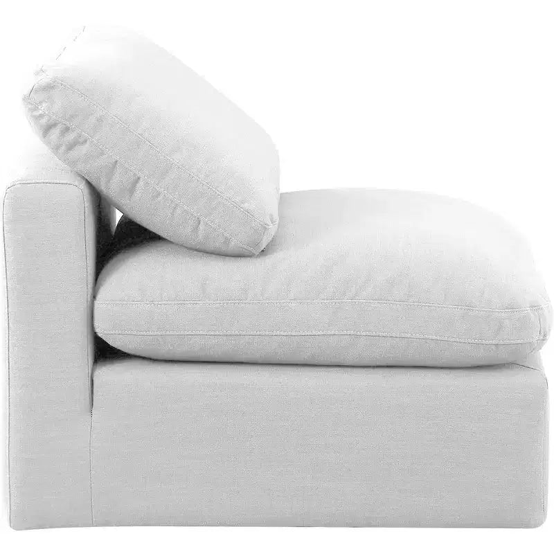 Poltroncina senza braccioli in lino, un posto – Nera / Crema / Grigia / Blu Navy / Bianca