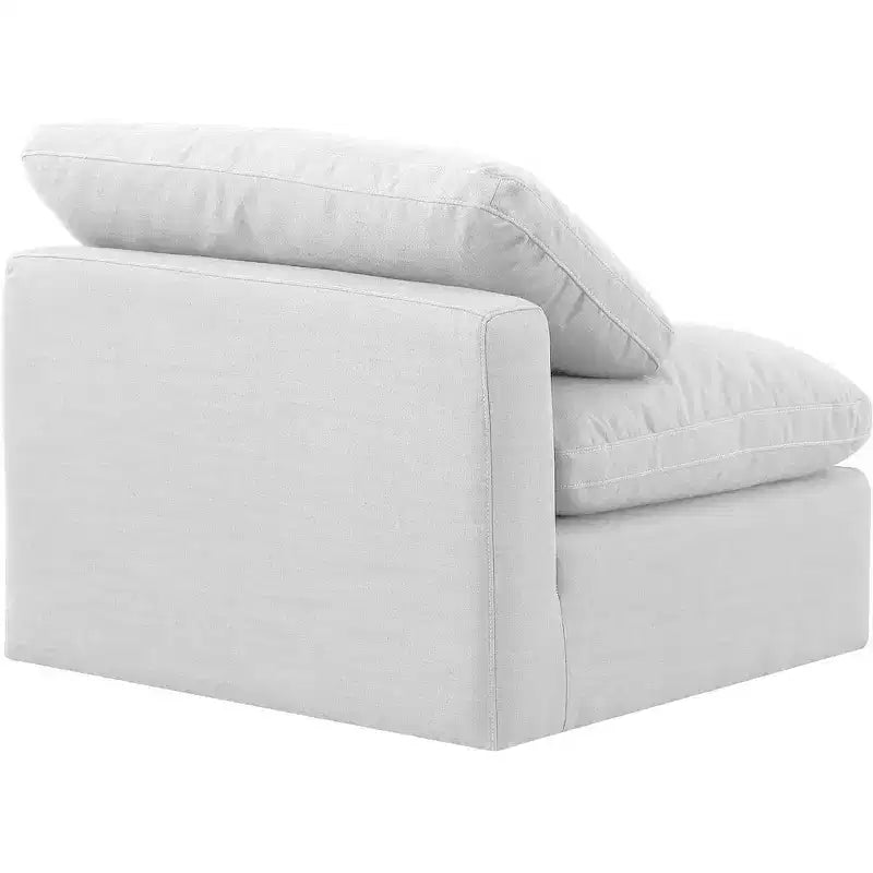 Poltroncina senza braccioli in lino, un posto – Nera / Crema / Grigia / Blu Navy / Bianca