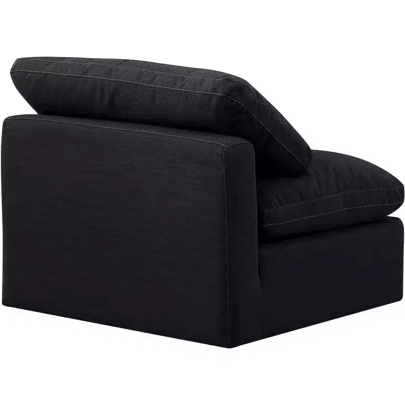 Poltroncina senza braccioli in lino, un posto – Nera / Crema / Grigia / Blu Navy / Bianca