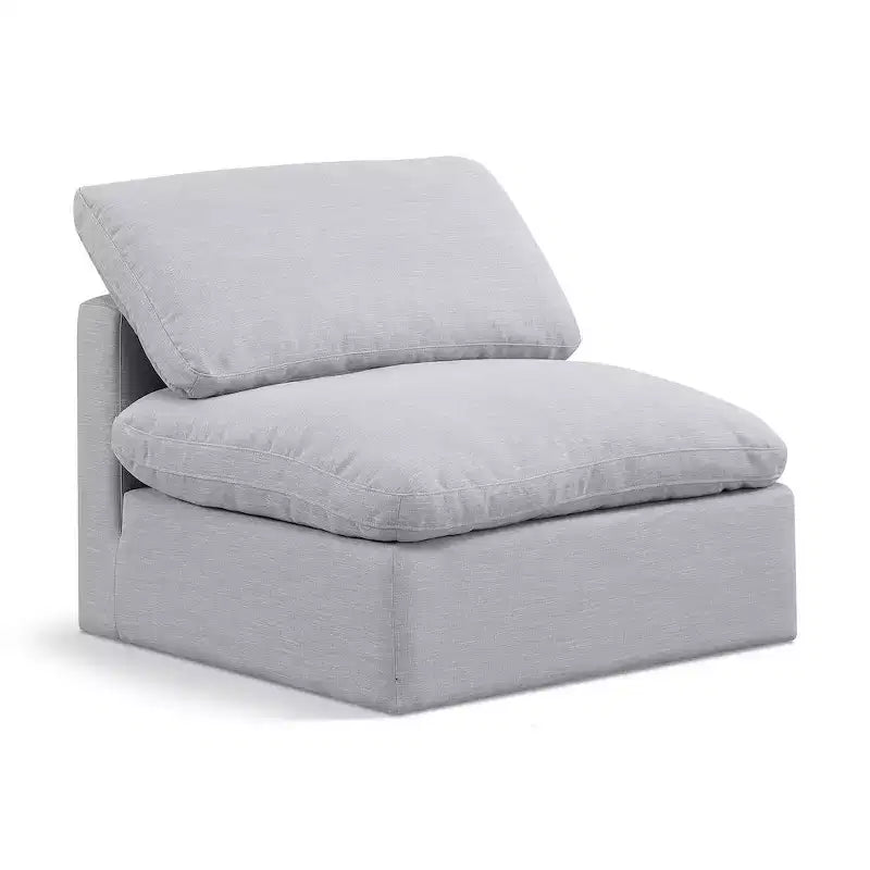 Poltroncina senza braccioli in lino, un posto – Nera / Crema / Grigia / Blu Navy / Bianca