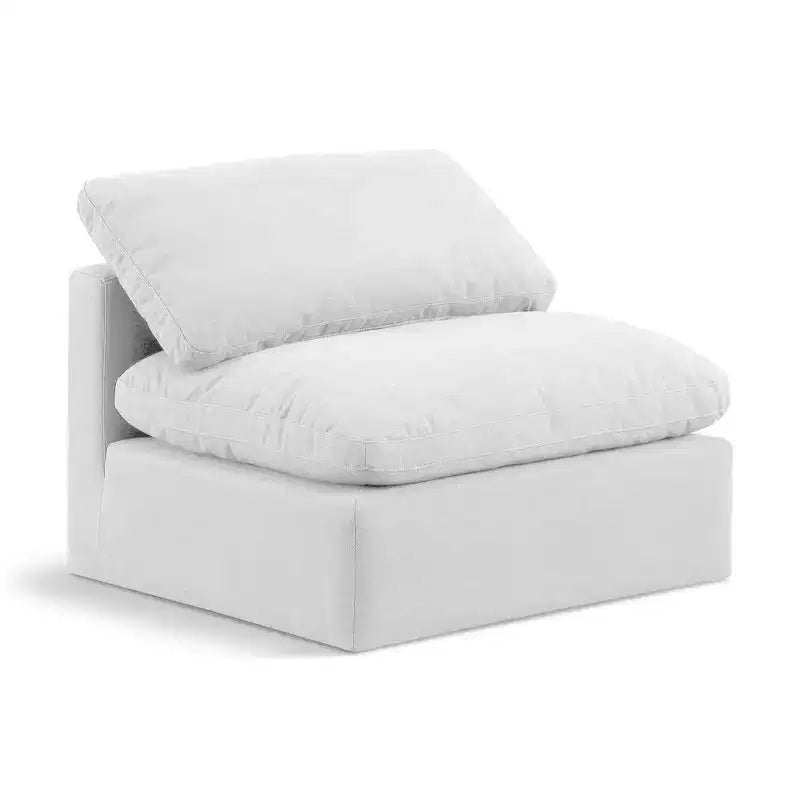 Poltroncina senza braccioli in lino, un posto – Nera / Crema / Grigia / Blu Navy / Bianca