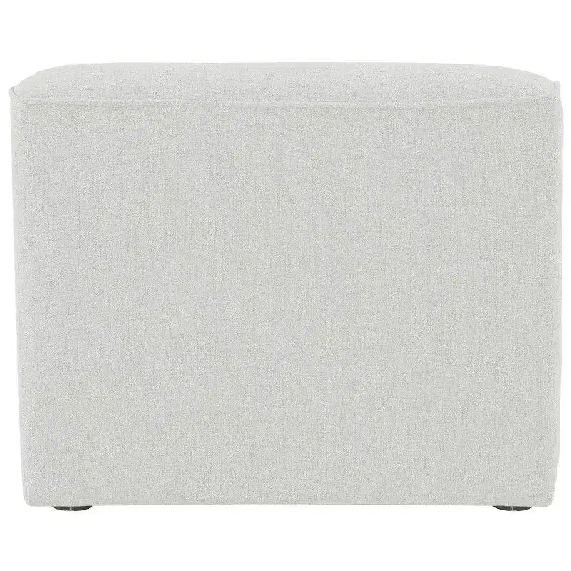 Poltrona d'accento senza braccioli in lino color crema, modulare, 1 posto