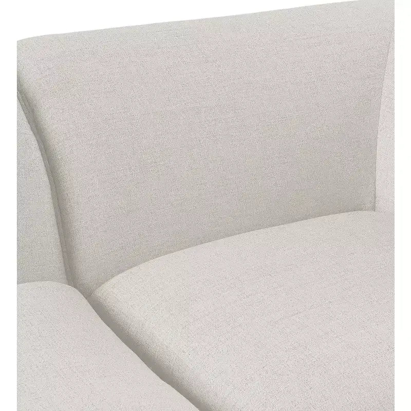 Poltrona d'accento senza braccioli in lino color crema, modulare, 1 posto