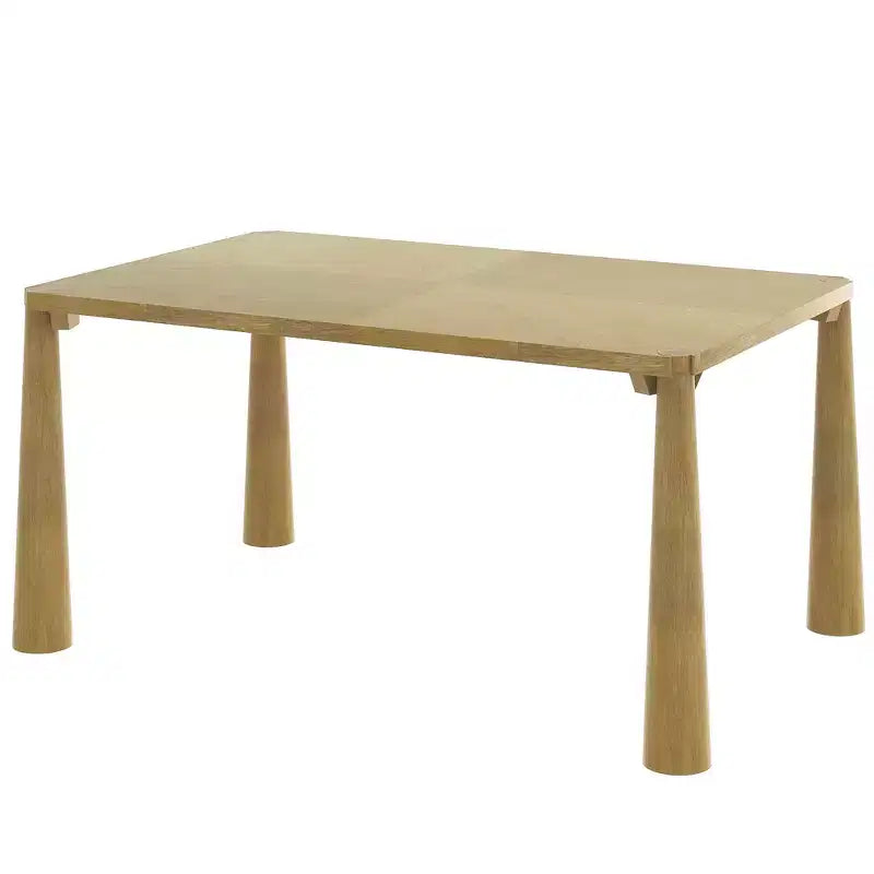 Set da 7 pezzi da tavolo da pranzo, espresso/legno naturale lavato, 6 posti a sedere