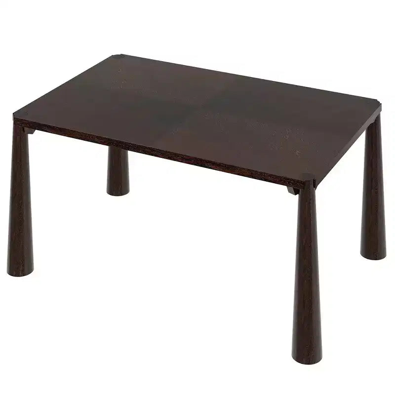 Set da 7 pezzi da tavolo da pranzo, espresso/legno naturale lavato, 6 posti a sedere