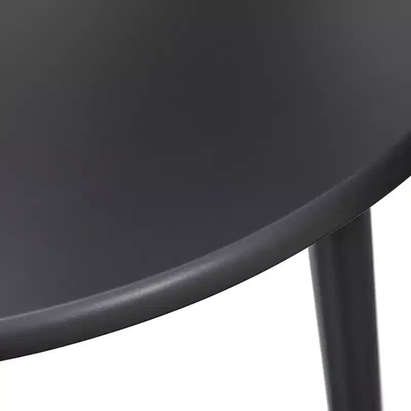 Set da pranzo rotondo, nero, stile rustico, 4 posti, 3 pezzi