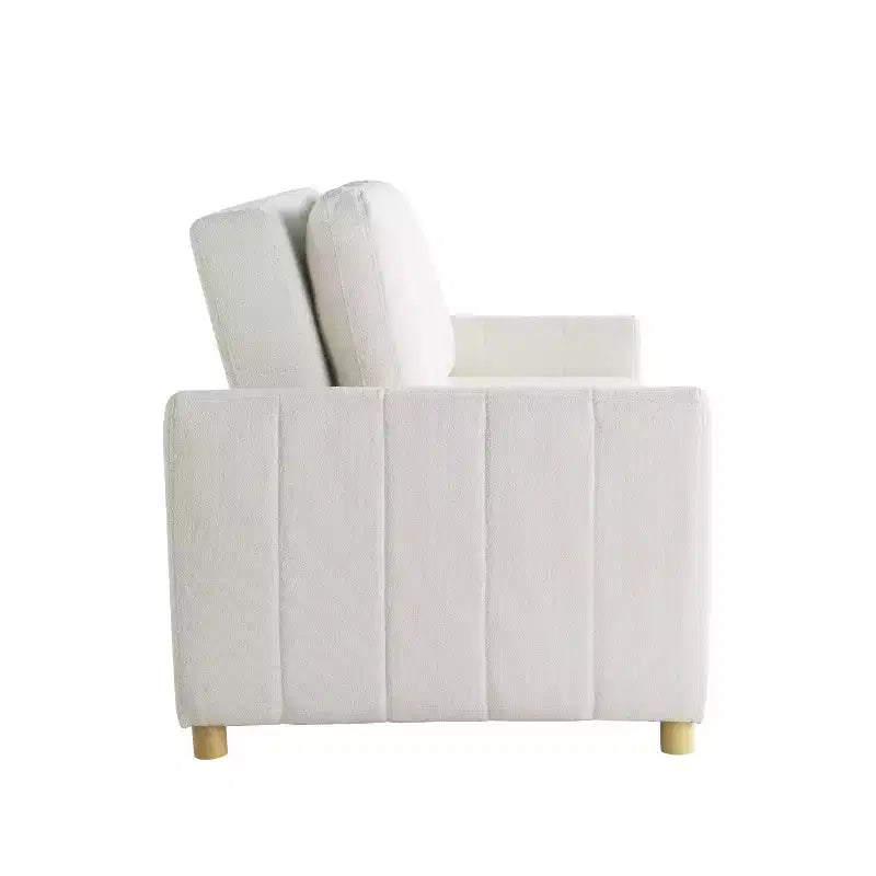 Divano Letto Convertibile a Due Posti – Avorio Intrecciato – 2 Posti a Sedere