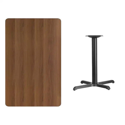 Tavolo da pranzo rettangolare in laminato 30"x48" – Nero / Mogano / Naturale / Noce – 4 posti