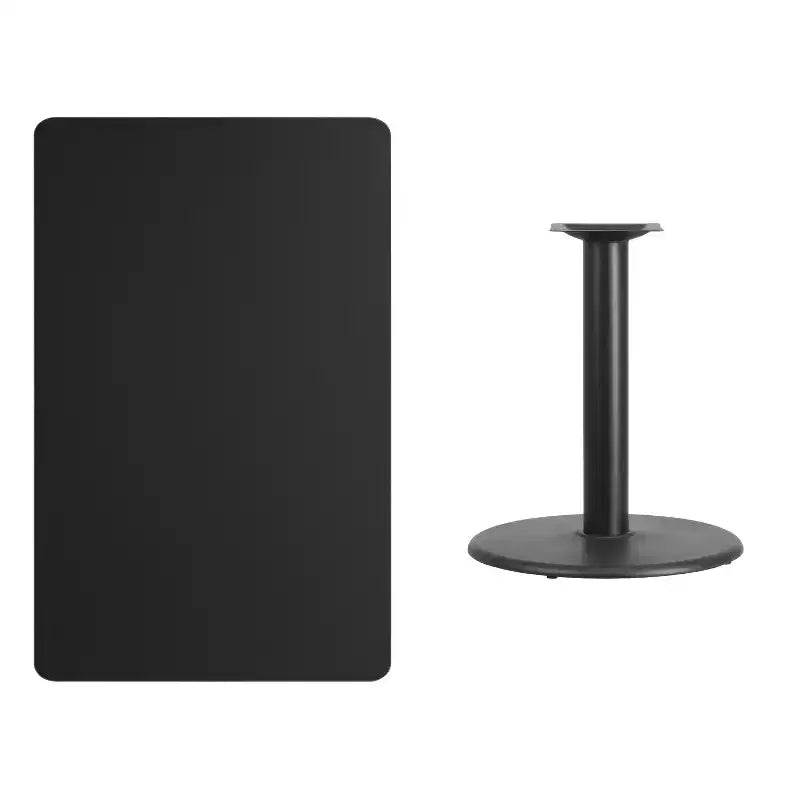 Tavolo da pranzo rettangolare in laminato 30"x48" – Nero / Mogano / Naturale / Noce – 4 posti