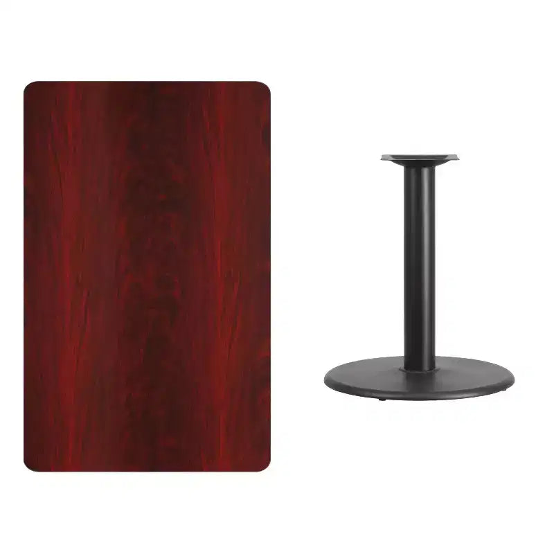 Tavolo da pranzo rettangolare in laminato 30"x48" – Nero / Mogano / Naturale / Noce – 4 posti