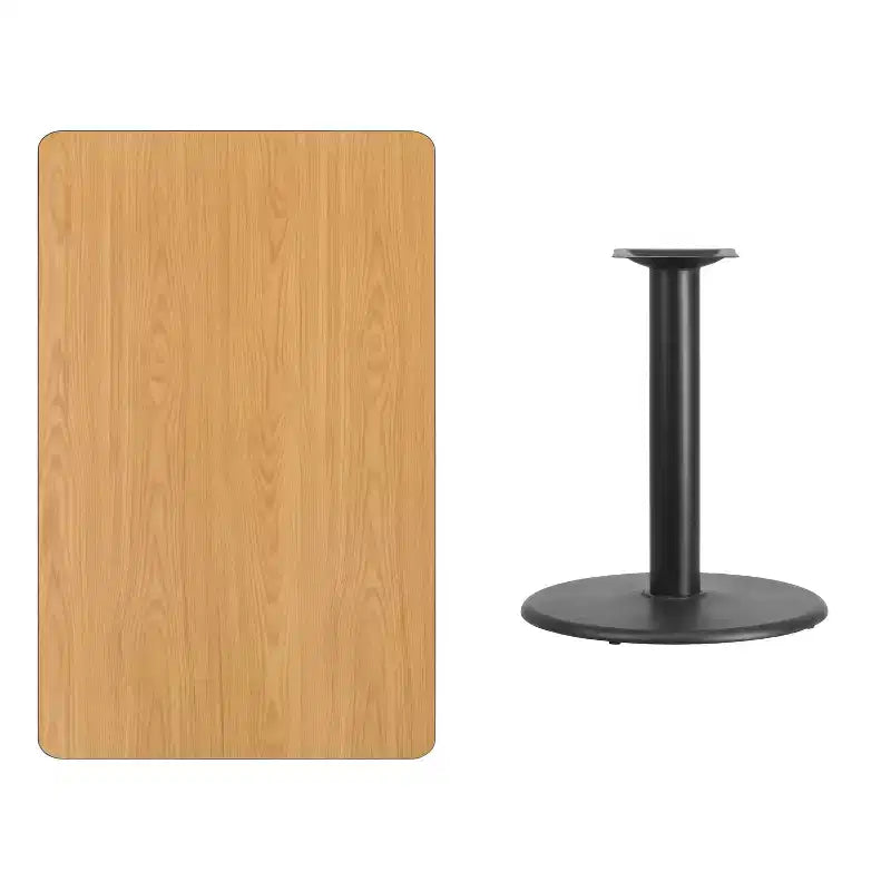 Tavolo da pranzo rettangolare in laminato 30"x48" – Nero / Mogano / Naturale / Noce – 4 posti