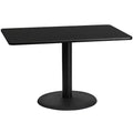 Tavolo da pranzo rettangolare in laminato 30"x48" – Nero / Mogano / Naturale / Noce – 4 posti