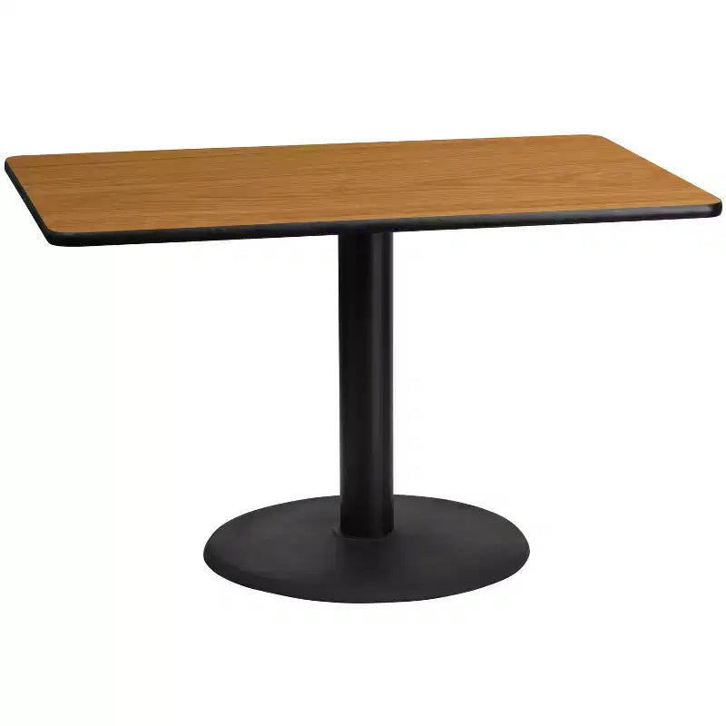 Tavolo da pranzo rettangolare in laminato 30"x48" – Nero / Mogano / Naturale / Noce – 4 posti