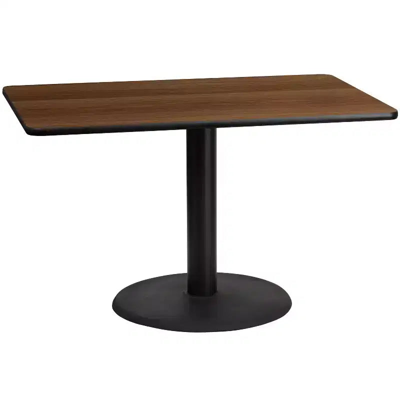 Tavolo da pranzo rettangolare in laminato 30"x48" – Nero / Mogano / Naturale / Noce – 4 posti