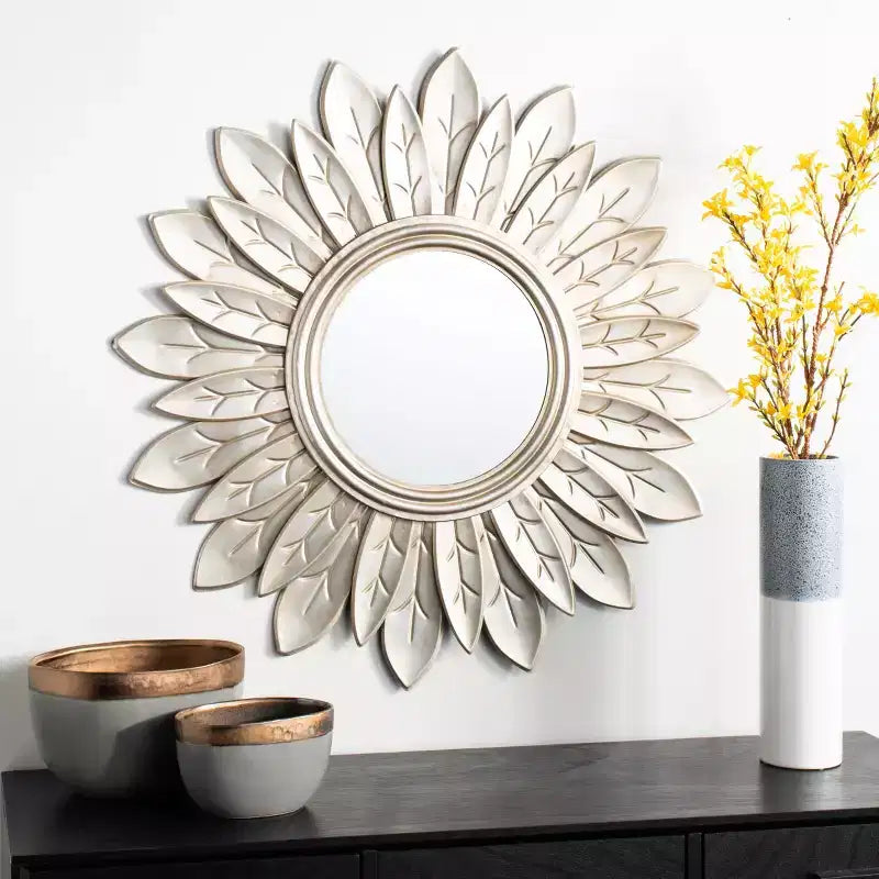 Specchio da parete rotondo Gold Sunburst, singolo – 34 cm