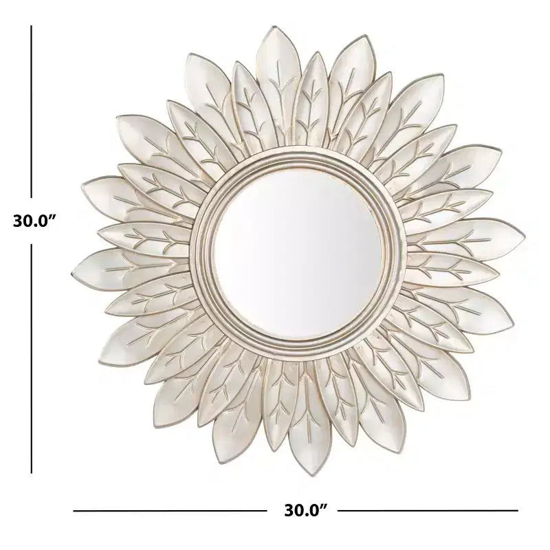 Specchio da parete rotondo Gold Sunburst, singolo – 34 cm