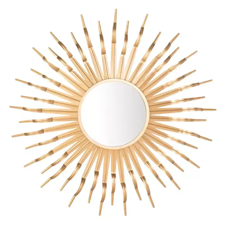 Specchio da parete Sunburst – Oro / Antracite