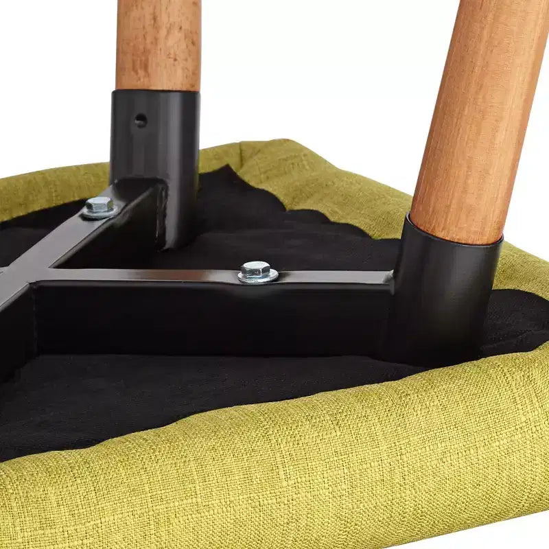 Sedia da pranzo moderna di metà secolo imbottita verde, 1 posto