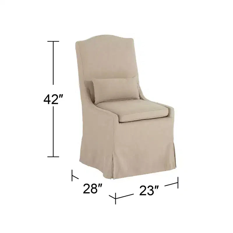 Sedia da pranzo con fodera Camelback color cammello chiaro Pebble – 1 posto