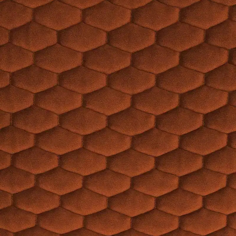Poltrona girevole club trapuntata in velluto color zucca, 1 posto