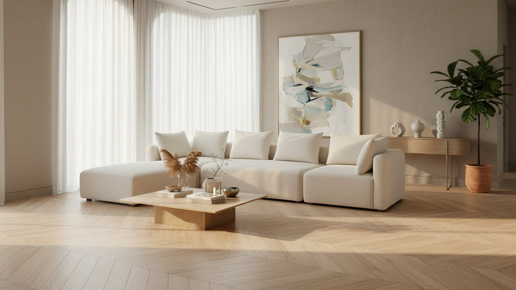 Hangover Cream Upholstered 145 Long Sofa